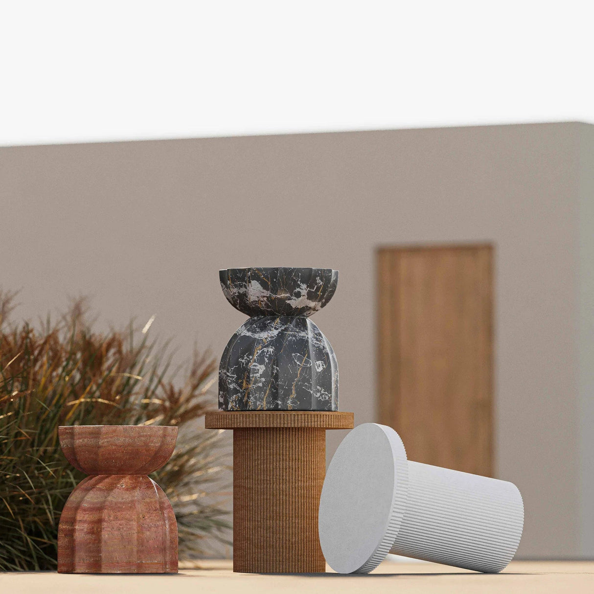 Candelabra Home Turin Indoor/Outdoor Concrete Stool Stools