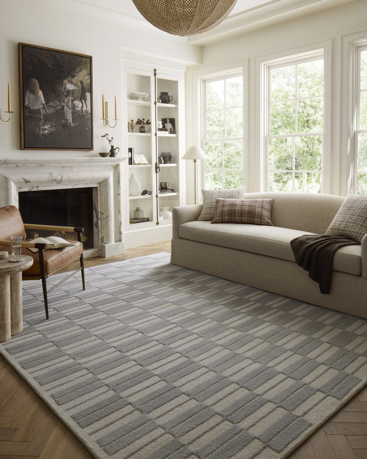 Chris Loves Julia × Loloi Bradley Ivory/Grey Rug Rugs