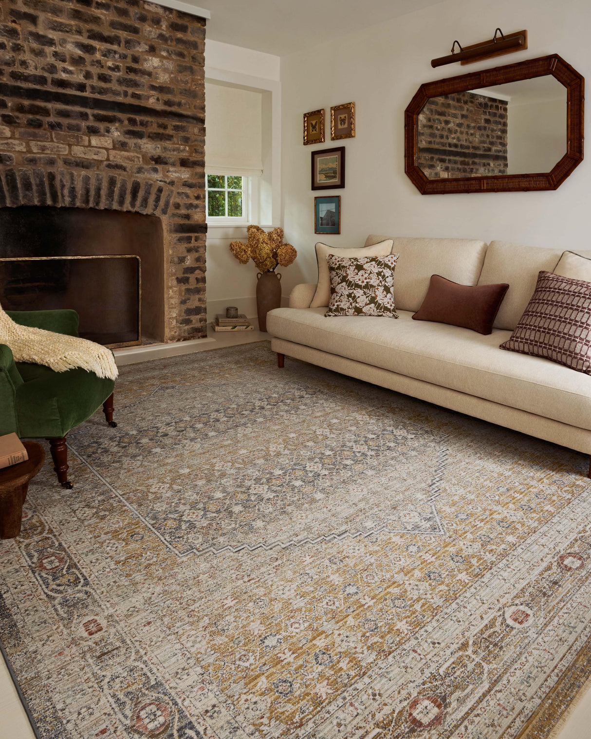 Chris Loves Julia x Loloi Stone/Gold Ida Rug Rugs