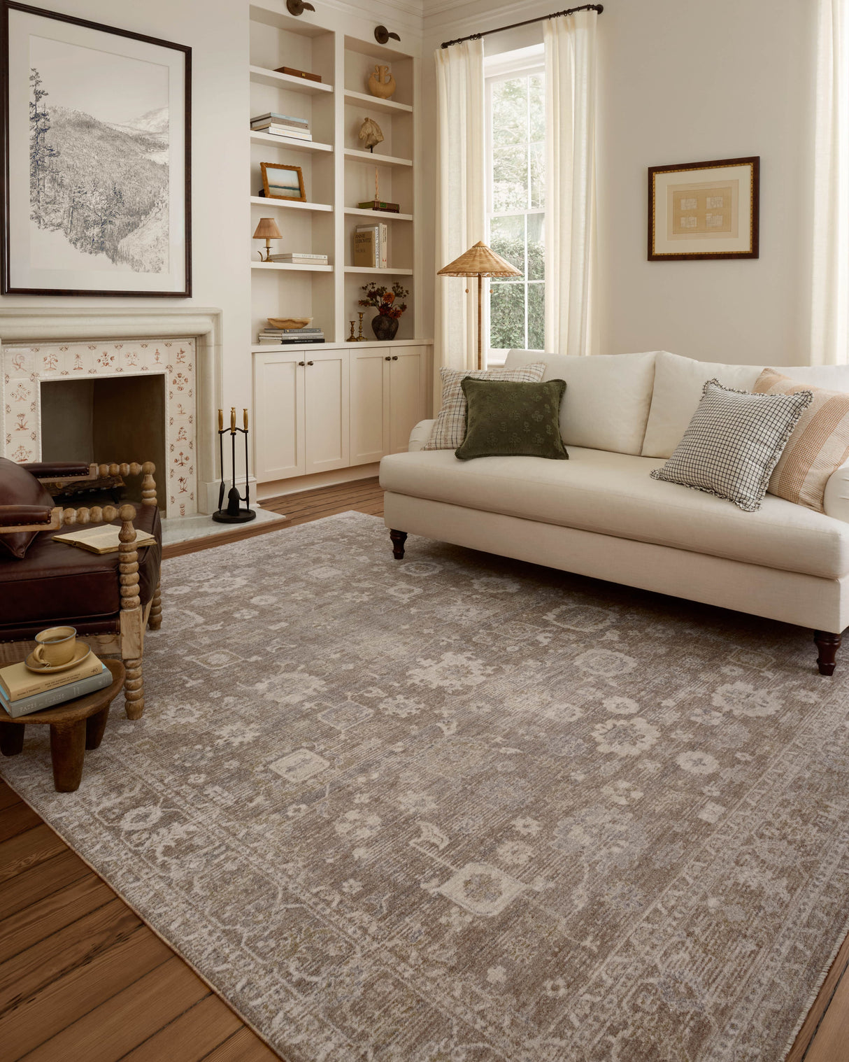 Chris Loves Julia x Loloi Taupe/Ivory Louisa Rug Rugs