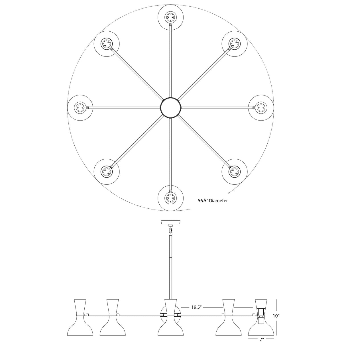 Clare Baby Blue Chandelier Chandelier