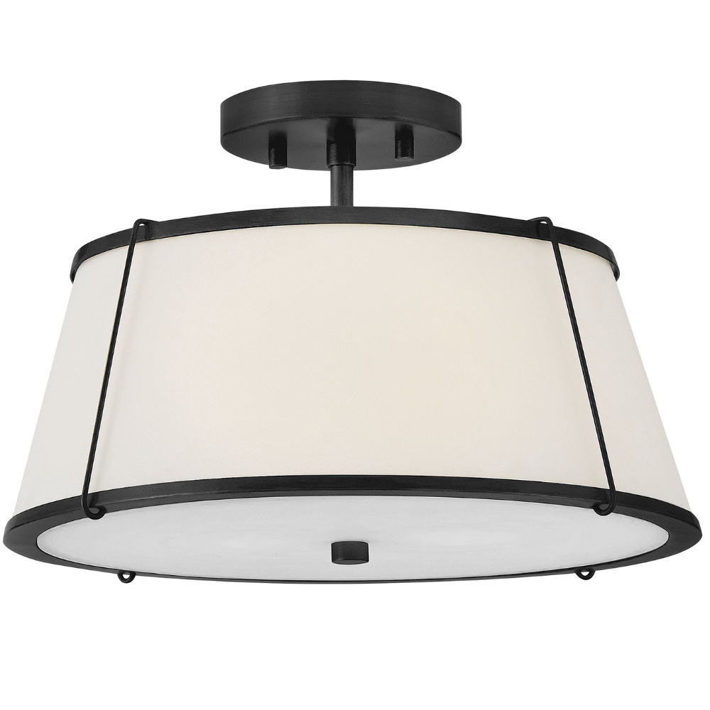 Clarke Medium Semi-Flush Mount Flush Mount 4893BK