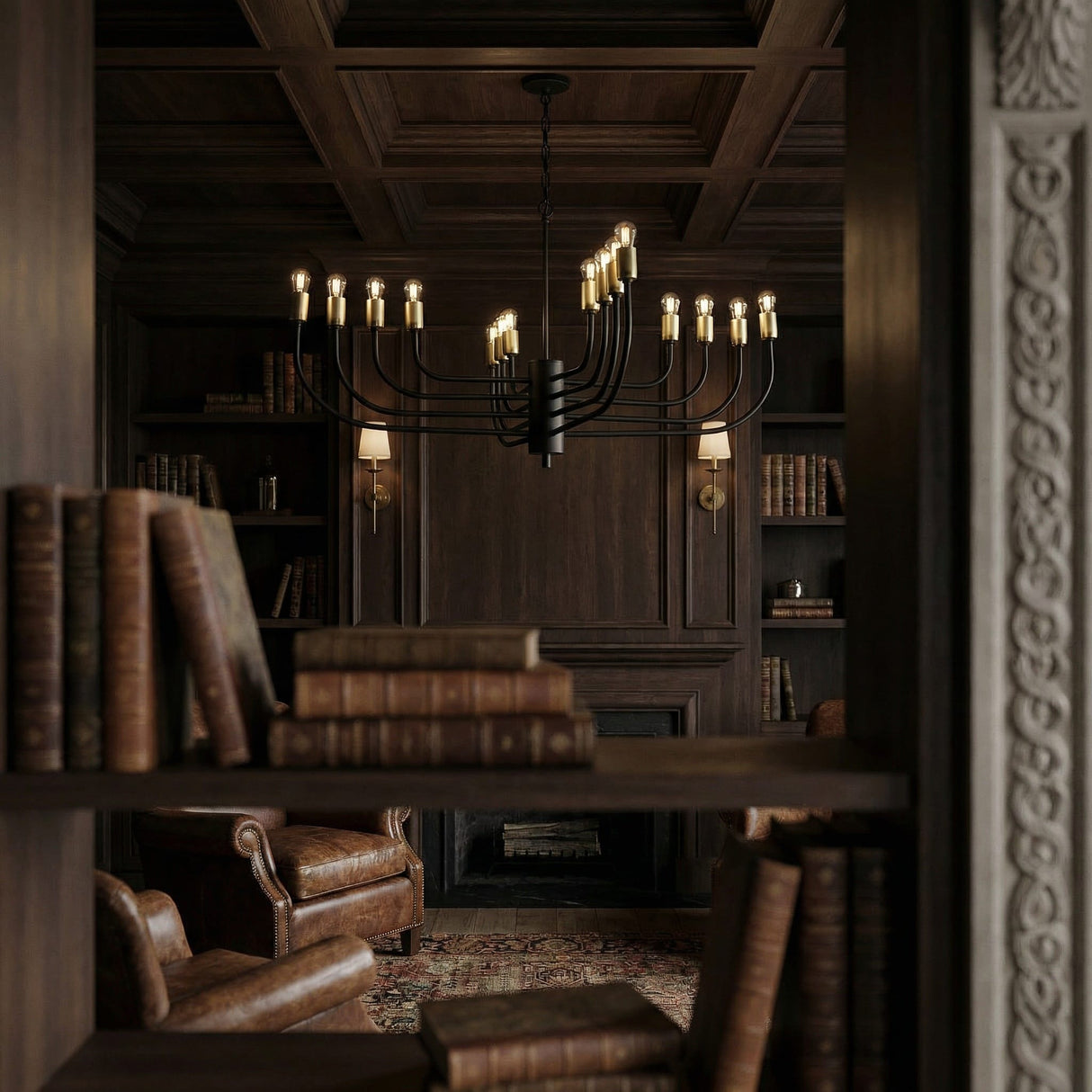 Claude Chandelier Chandeliers LAMP764MTB 00842449127395