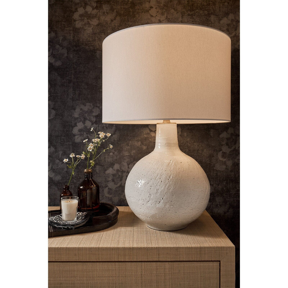 Clemente Ceramic Table Lamp Lamps 13-1552WT 844717037269