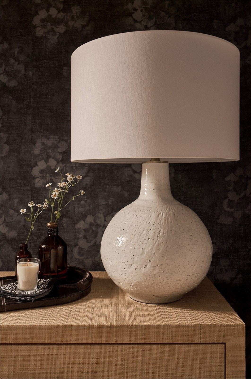 Clemente Ceramic Table Lamp Lamps 13-1552WT 844717037269