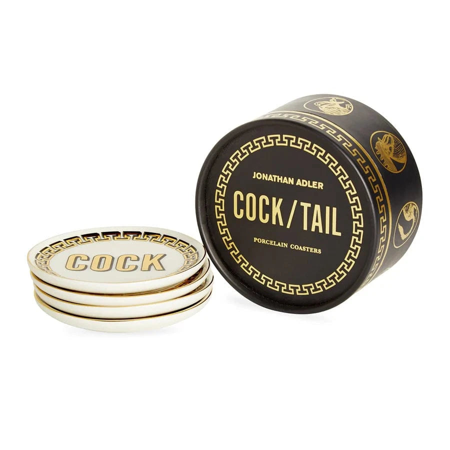 Cock/Tail Porcelain Coasters Decor 25948-store