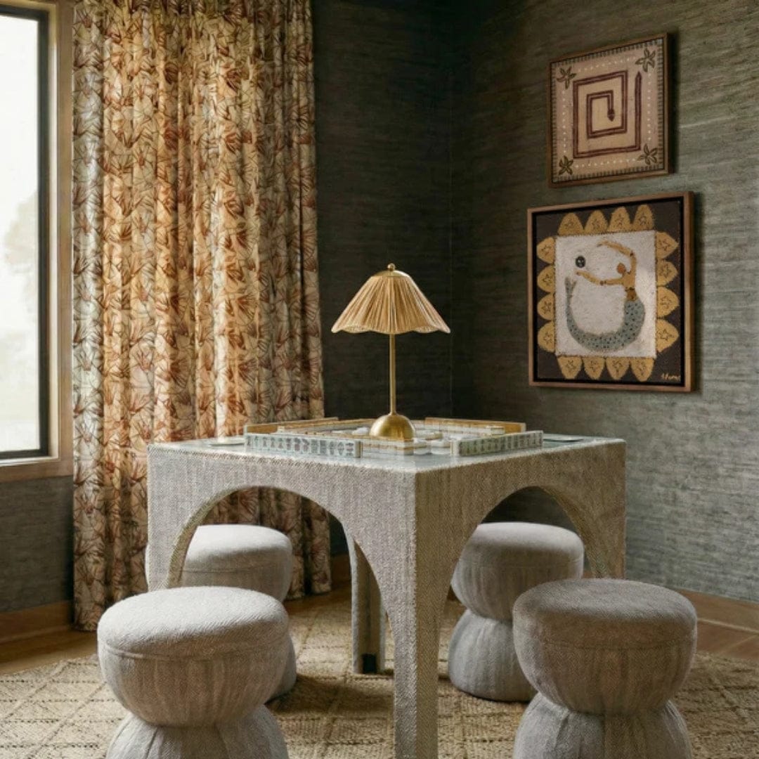 Collin Ruched Ottoman Ottomans + Stools