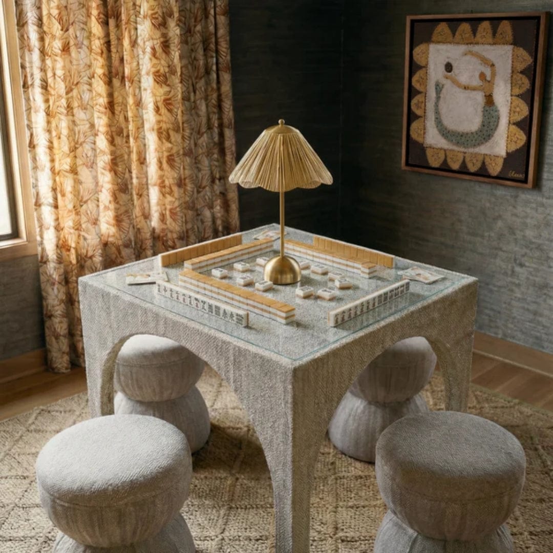 Collin Ruched Ottoman Ottomans + Stools