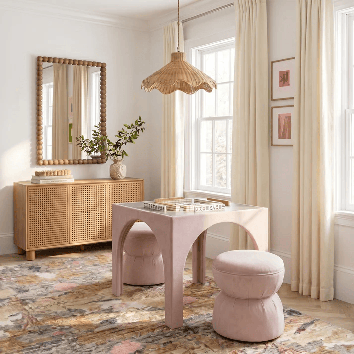 Collin Ruched Ottoman Ottomans + Stools