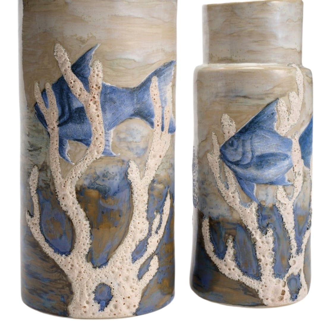 Coralie Vase Set (Set of 2) Vases + Urns OBJCORALIVSBLS2