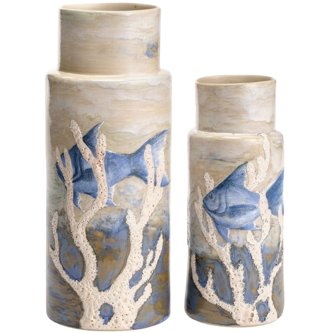 Coralie Vase Set (Set of 2) Vases + Urns OBJCORALIVSBLS2