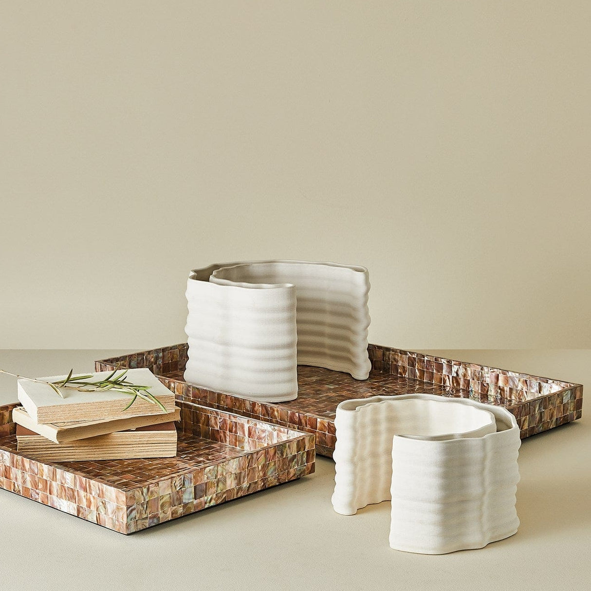 Crescent Printed Vases Vases