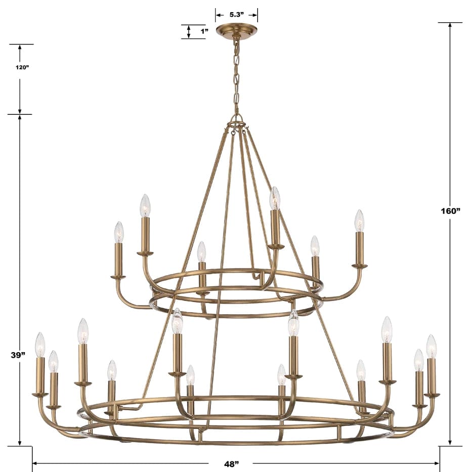 Crystorama Bailey 18 Light Chandelier Lighting