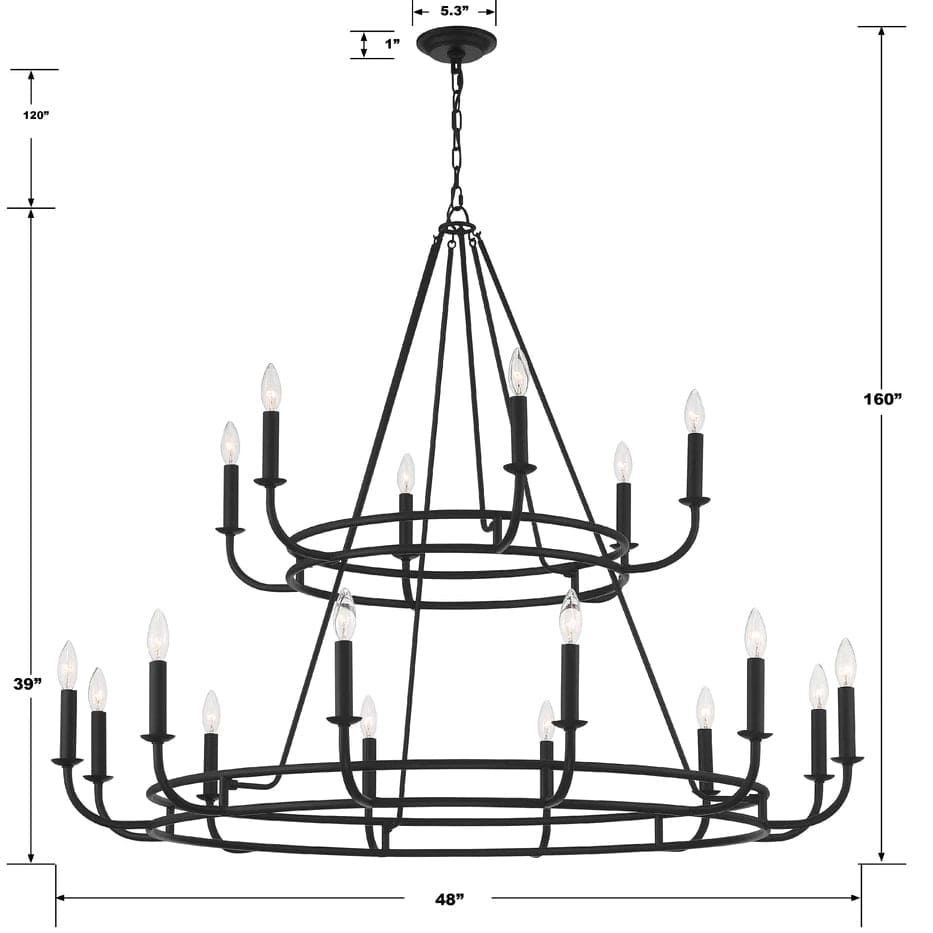 Crystorama Bailey 18 Light Chandelier Lighting