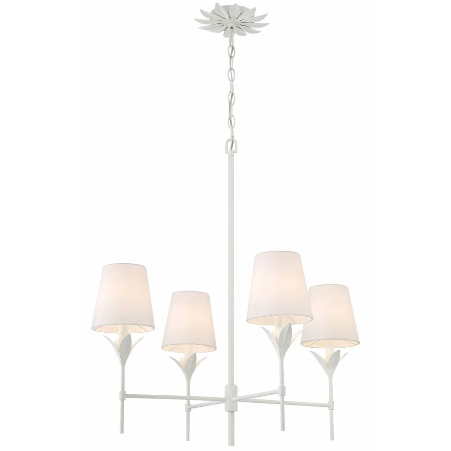 Crystorama Broche 4 Light Chandelier Chandeliers crystorama-534-MT 633779051296