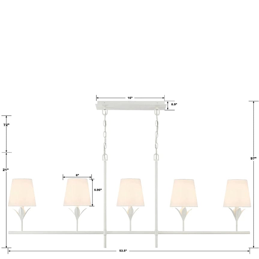 Crystorama Broche 5 Light Chandelier Lighting crystorama-537-MT 633779051357