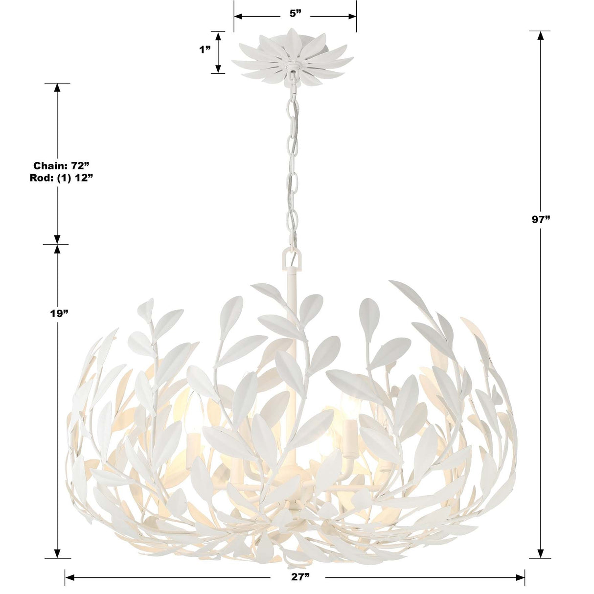 Crystorama Broche 6 Light Chandelier Chandeliers
