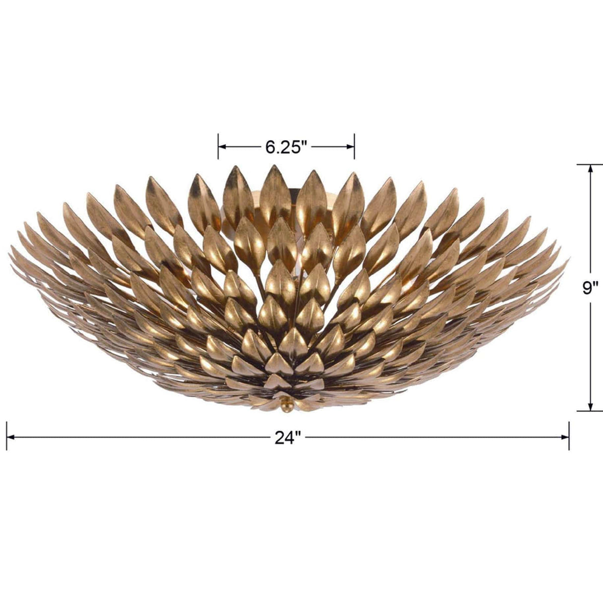 Crystorama Broche 6 Light Flush Mount Ceiling Light Fixtures