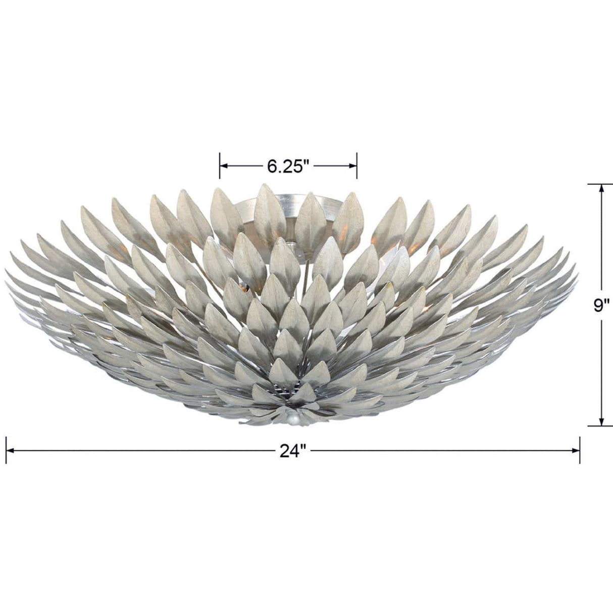 Crystorama Broche 6 Light Flush Mount Ceiling Light Fixtures