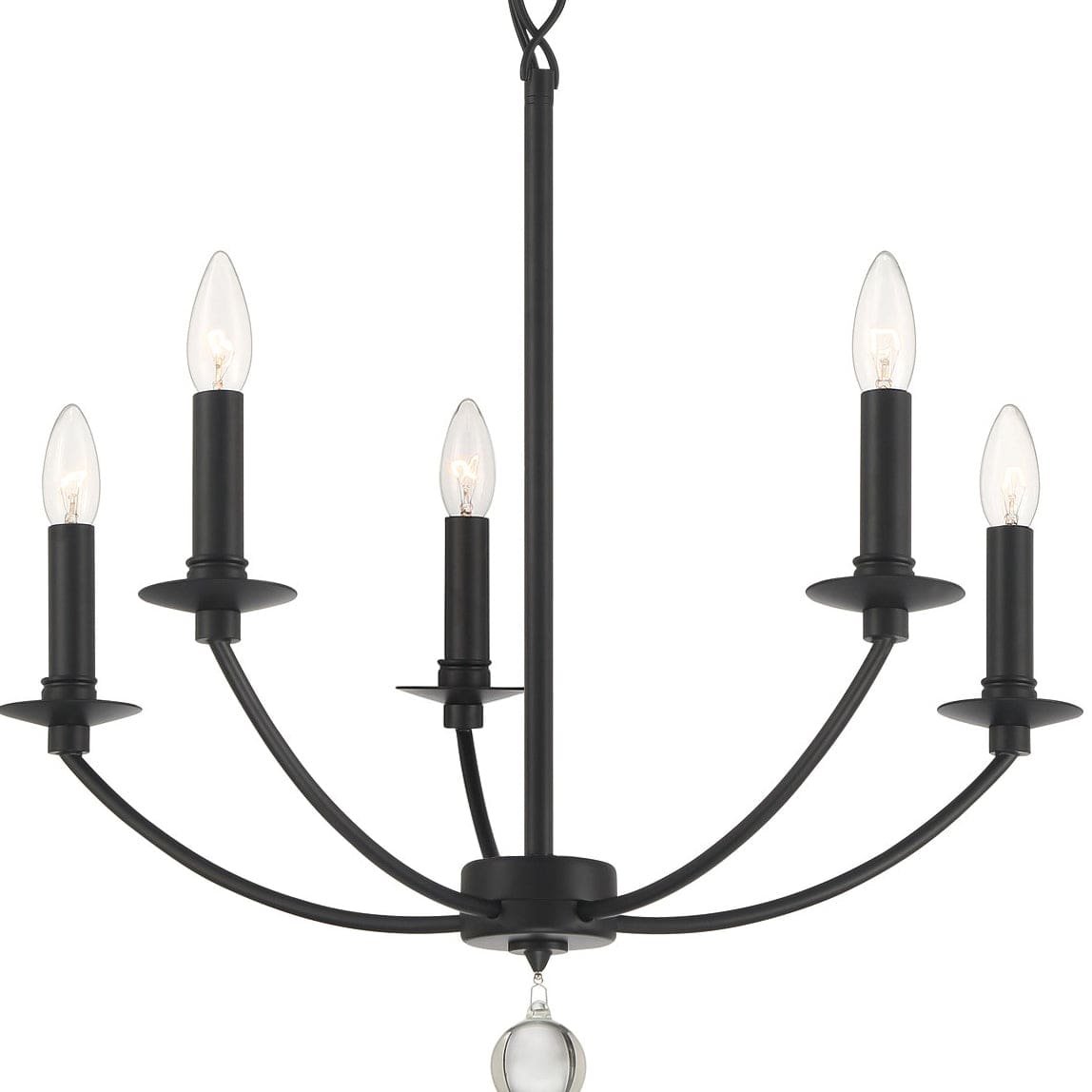 Crystorama Mila Light Chandelier Chandeliers crystorama-MIL-8005-BK