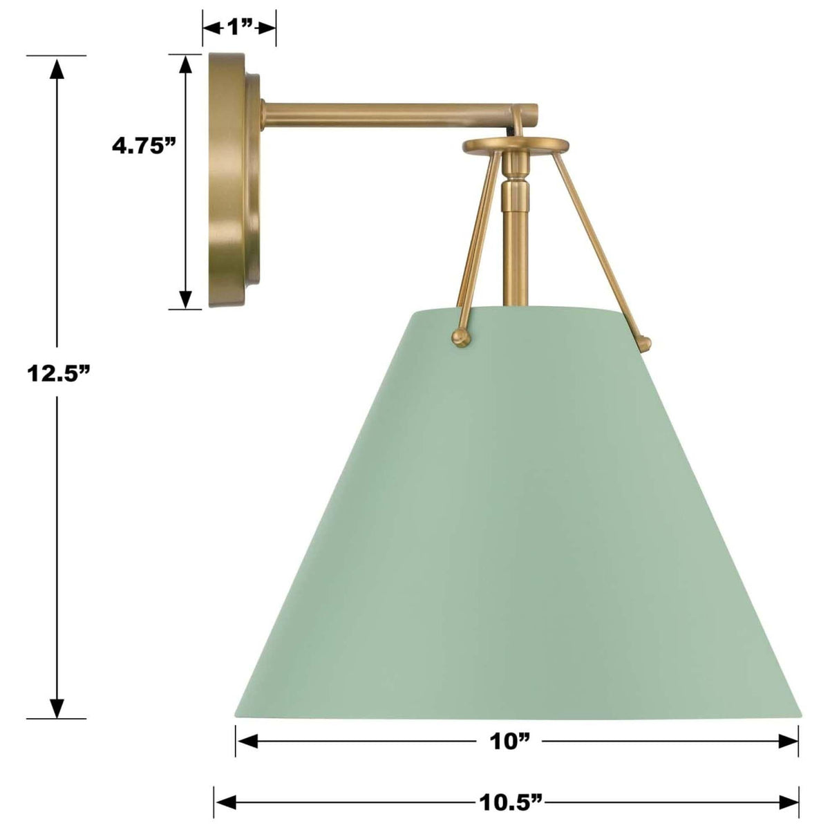 Crystorama Xavier 1 Light Sconce Wall Sconces