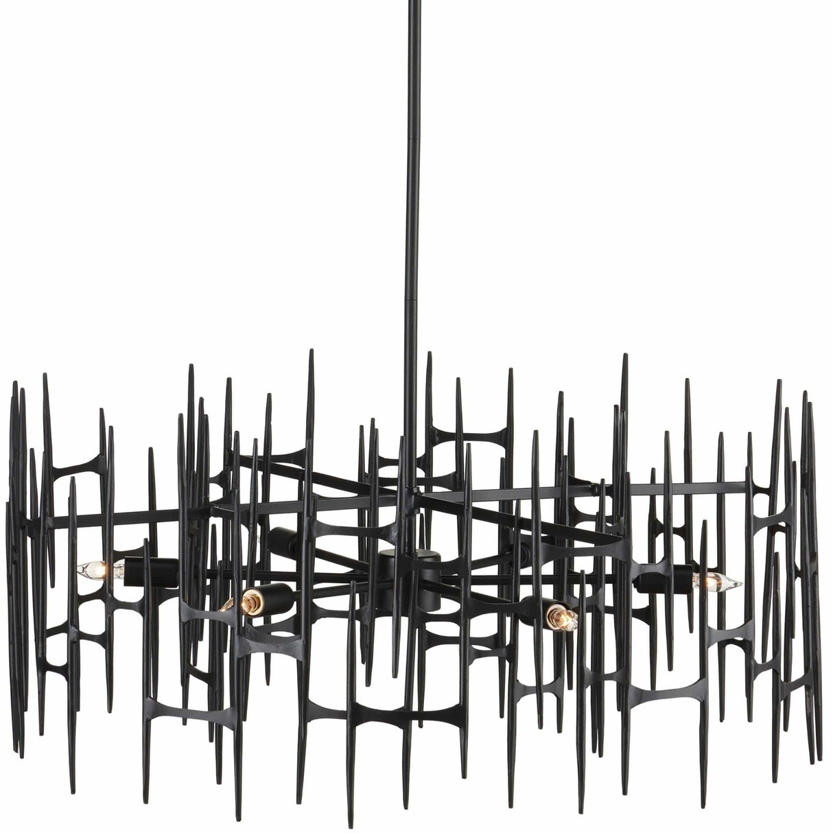 Currey & Company Attingham Black Chandelier Chandeliers currey-co-9000-1091 633306053397
