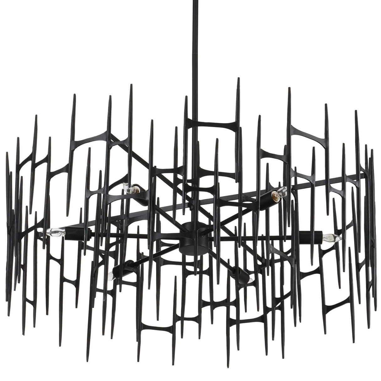 Currey & Company Attingham Black Chandelier Chandeliers currey-co-9000-1091 633306053397