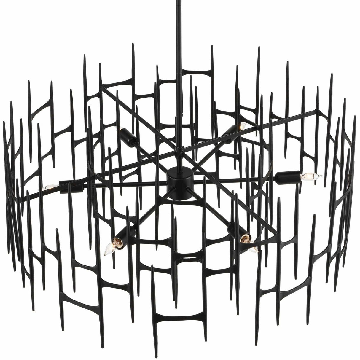 Currey & Company Attingham Black Chandelier Chandeliers currey-co-9000-1091 633306053397