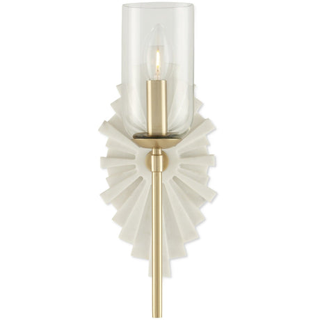 Currey & Company Benthos White Wall Sconce Wall Sconces currey-co-5800-0026 633306052710