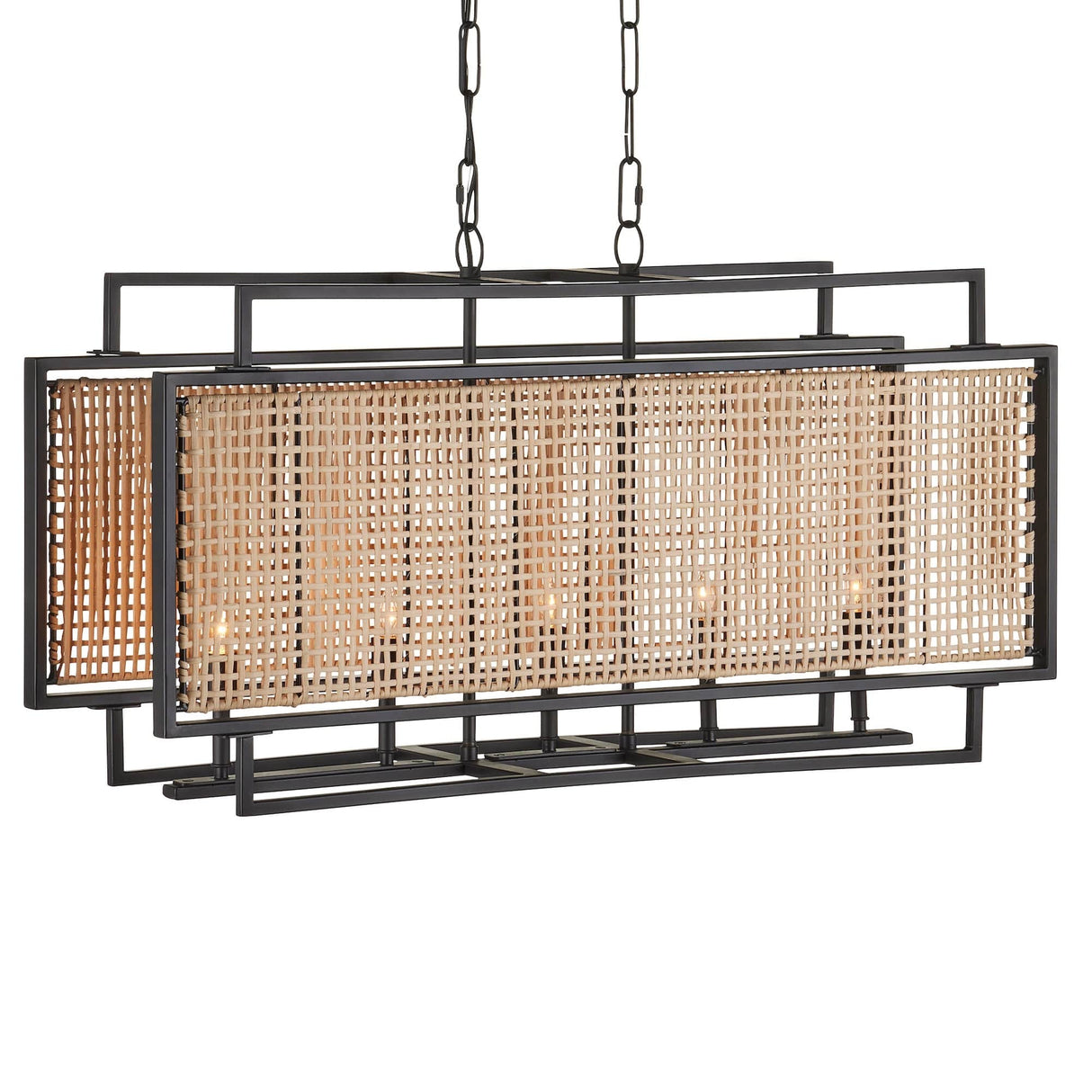 Currey & Company Boswell Rectangular Chandelier Chandeliers