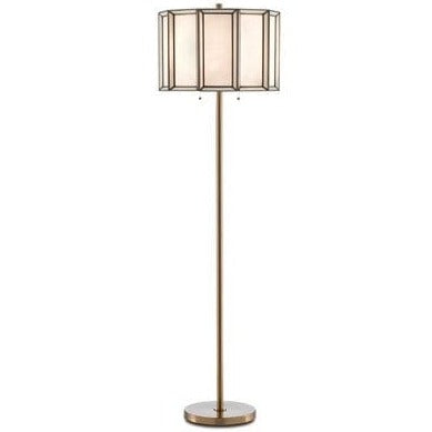 Currey & Company Daze Brass Floor Lamp Floor Lamp currey-co-8000-0090 633306034891