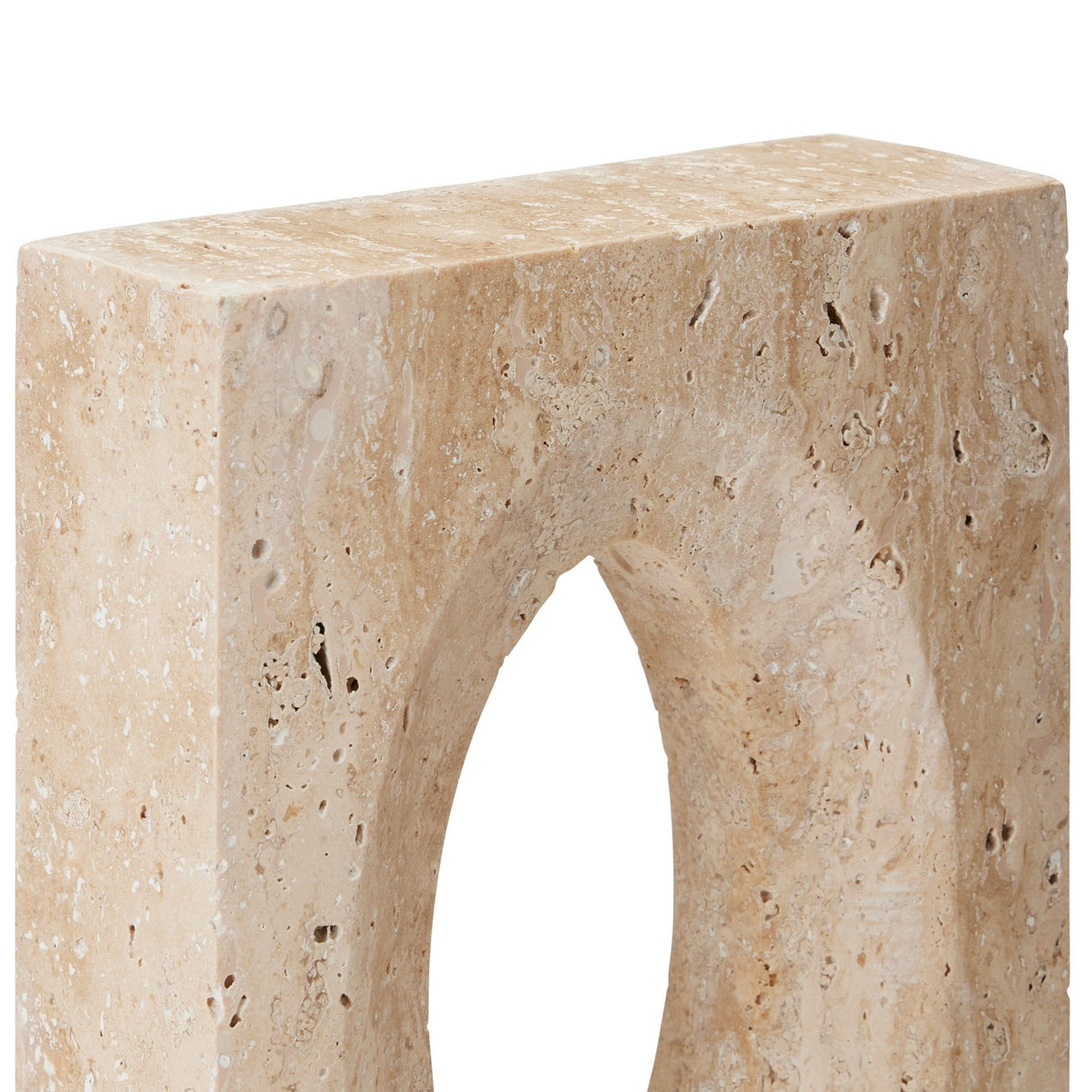 Currey & Company Demi Travertine Bookends Set Sculptures & Statues