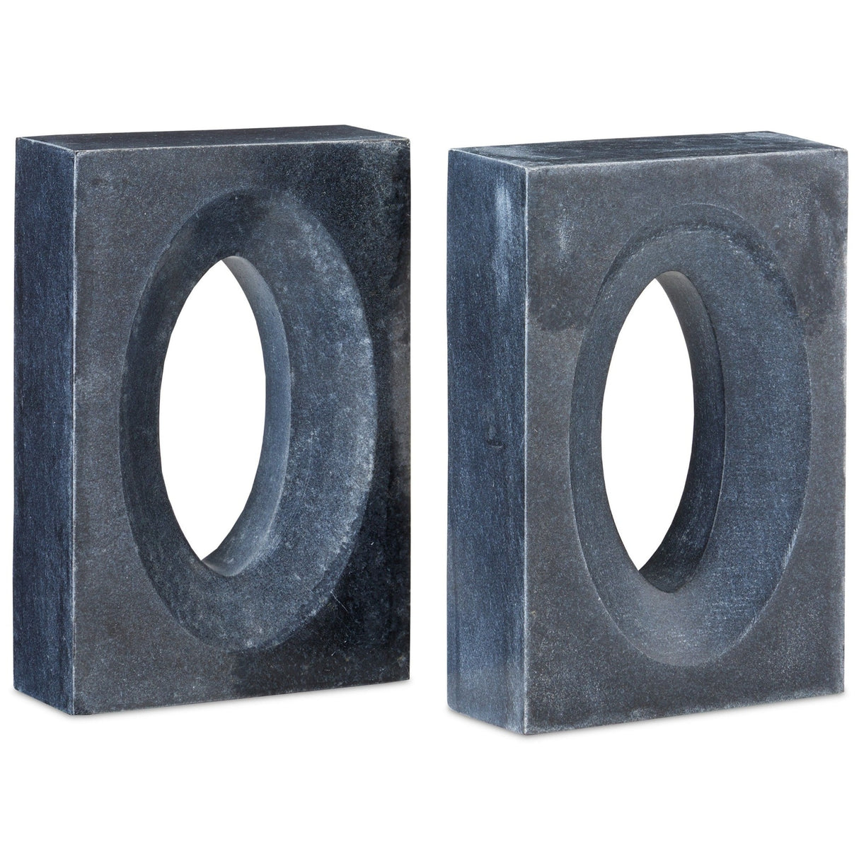 Currey & Company Demi Travertine Bookends Set Sculptures & Statues