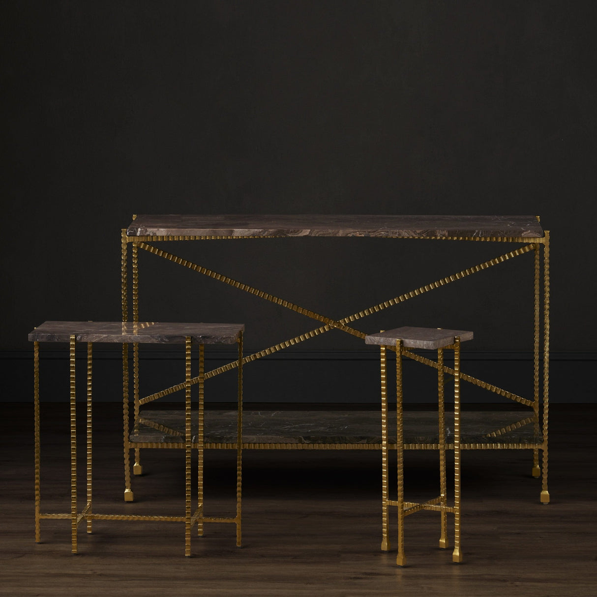 Currey & Company Flying Marble Gold Side Table Side Tables currey-co-4000-0172 633306052505