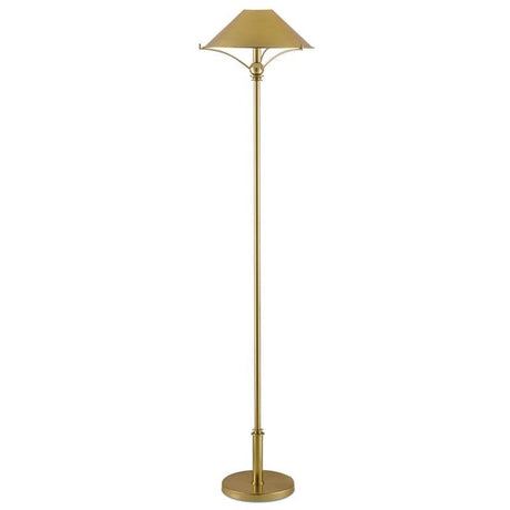Currey & Company Maarla Brass Floor Lamp Floor Lamp