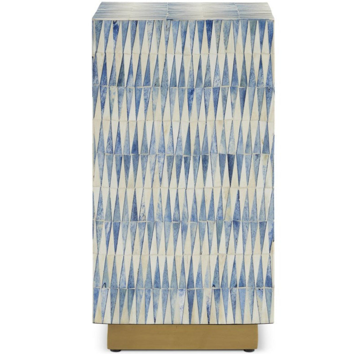 Currey & Company Nadene Blue & White Accent Table