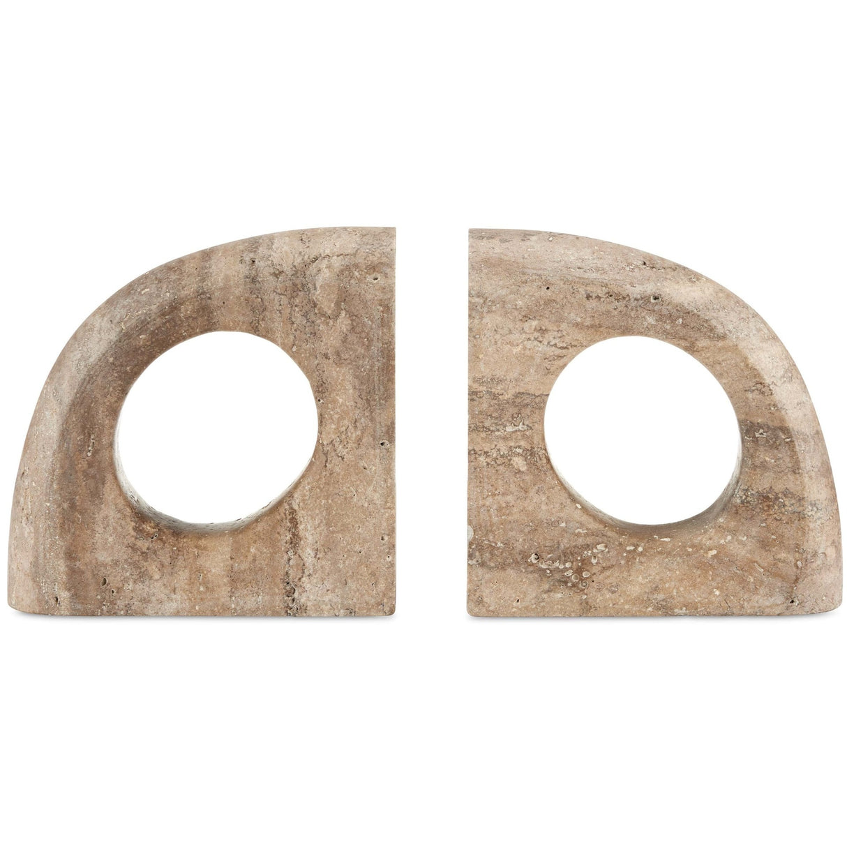 Currey & Company Russo Travertine Object Set Sculptures & Statues currey-co-1200-0816 633306054349