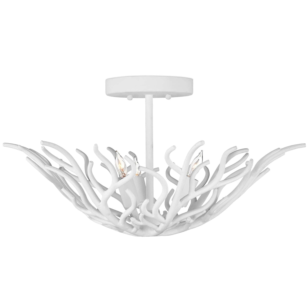 Currey & Company Snowfall Semi-Flush Mount Semi Flush Mount currey-co-9000-1124 633306055247