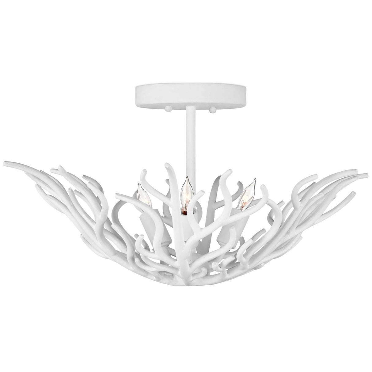 Currey & Company Snowfall Semi-Flush Mount Semi Flush Mount currey-co-9000-1124 633306055247