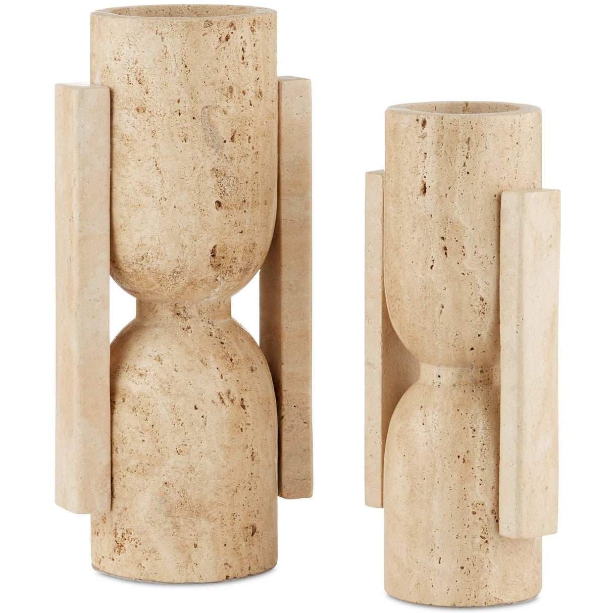 Currey & Company Stone Vase, Face to Face Set Vases currey-co-1200-0815 633306054332