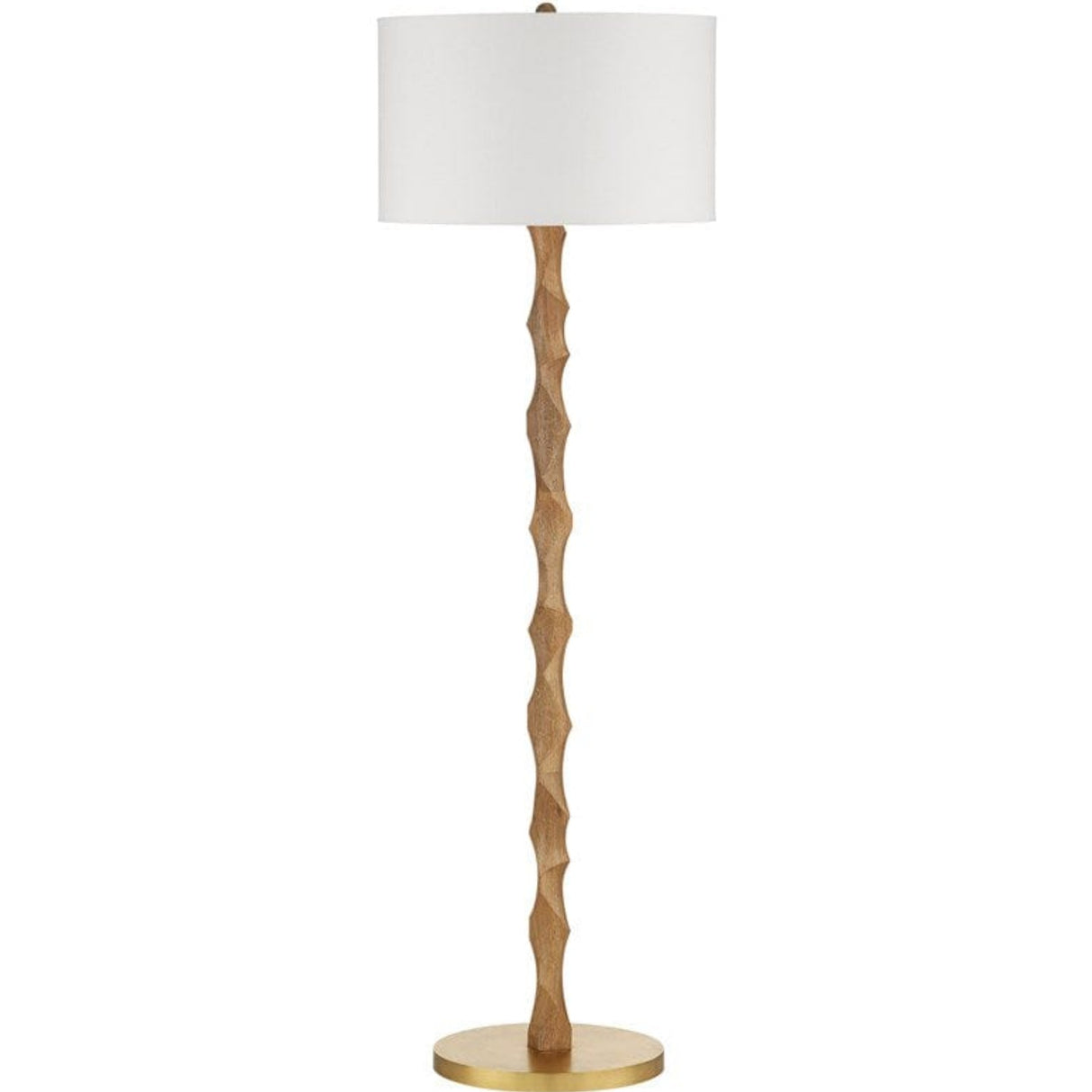 Currey & Company Sunbird Wood Floor Lamp Floor Lamp 8000-0135