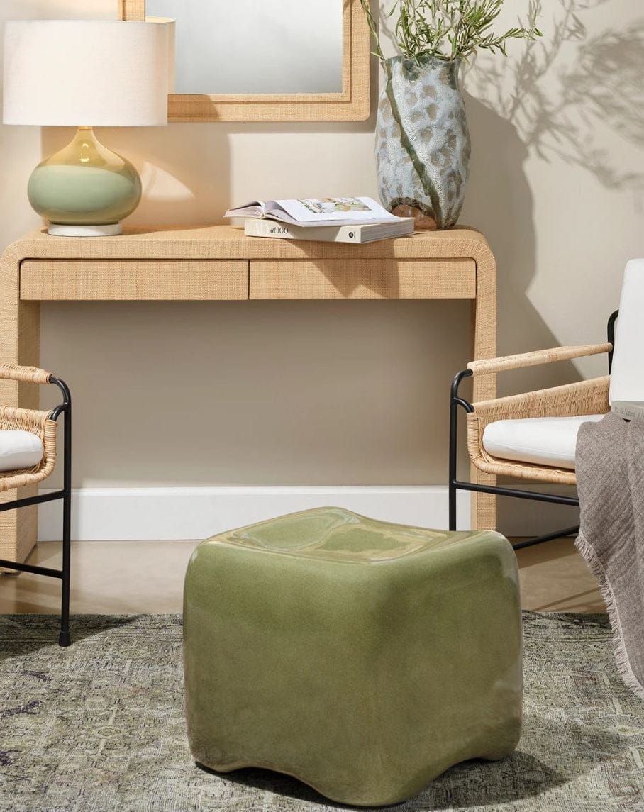 Cushion Concrete Stool/Side Table Outdoor Side Tables