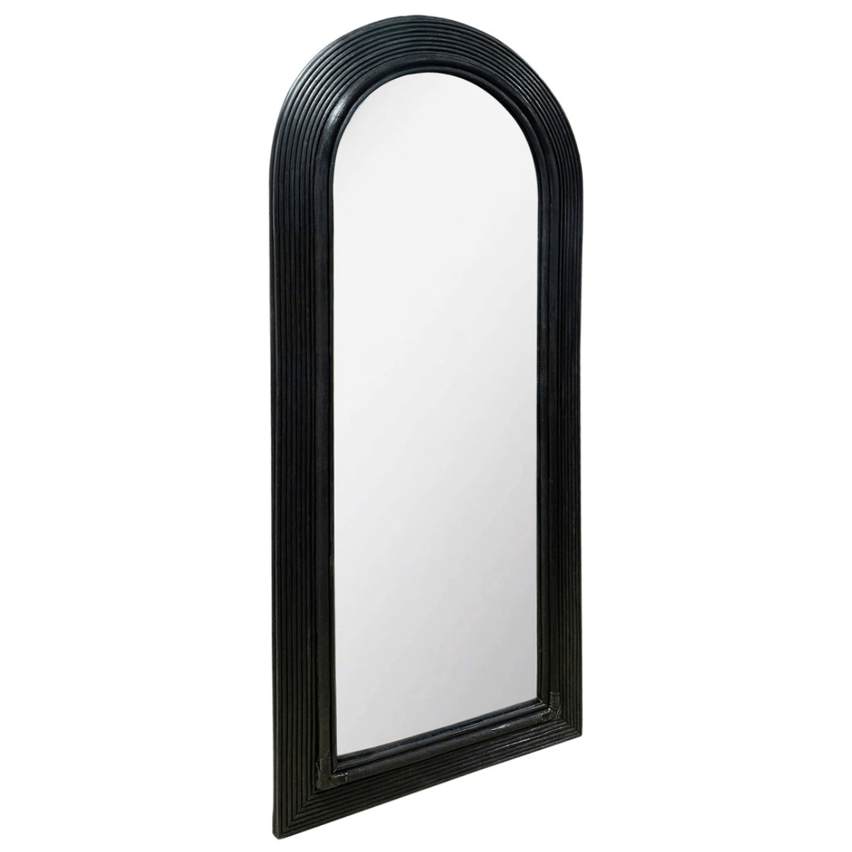Dale Arch Rattan 70" Floor Mirror Mirror