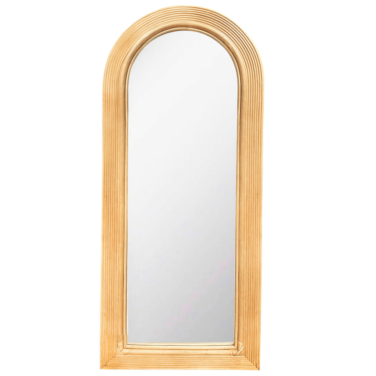 Dale Arch Rattan 70" Floor Mirror Mirror TOV-C54314