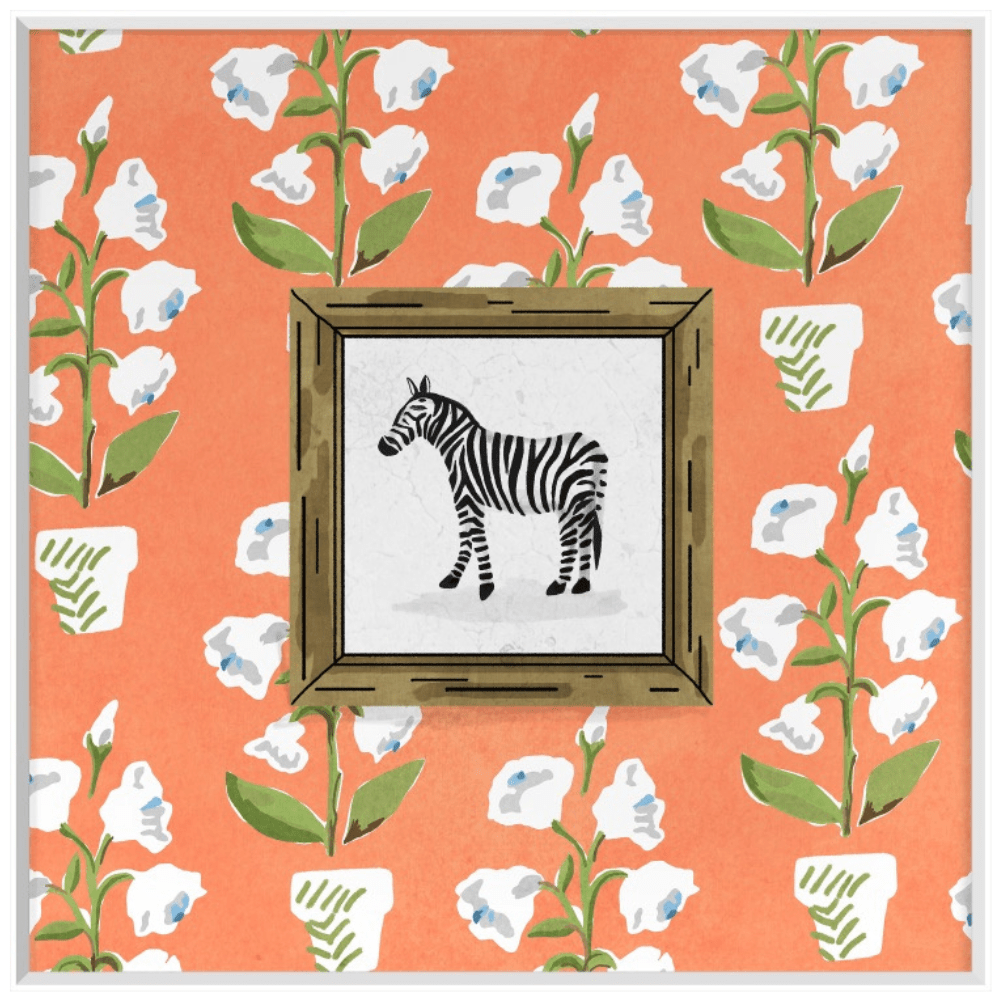 Dana Gibson Mughal Zebra 2 Wall Art 132752_P_24x24_Wh