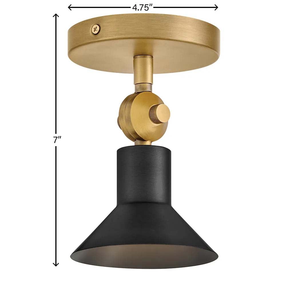 Dom Adjustable LED Sconce Sconces 48490HB-BK 640665923766
