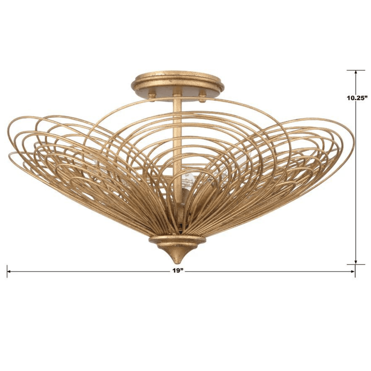 Doral 3 Light Semi Flush Mount