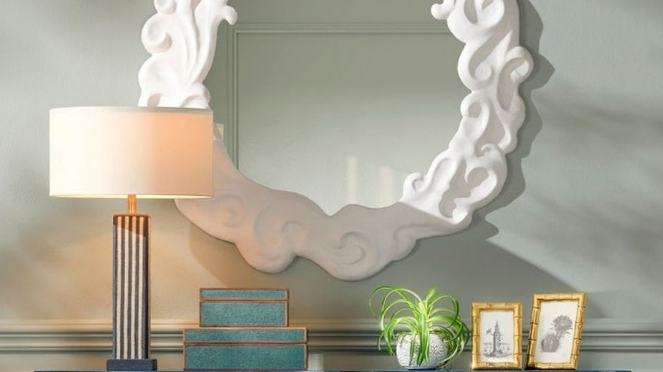 Dorthea Mirror Round + Oval Mirrors MIRDORTHEA0043WH