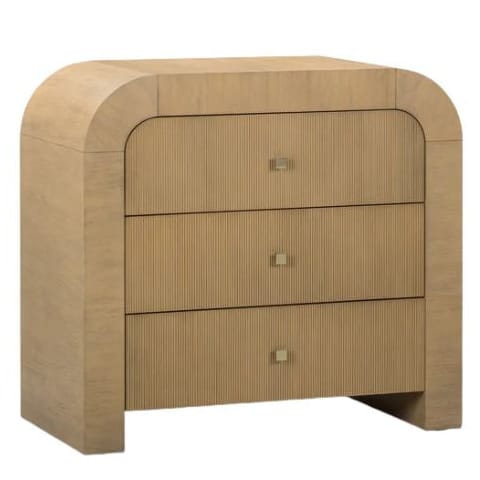 Drew Arched 3-Drawer Nightstands + Bedside Tables