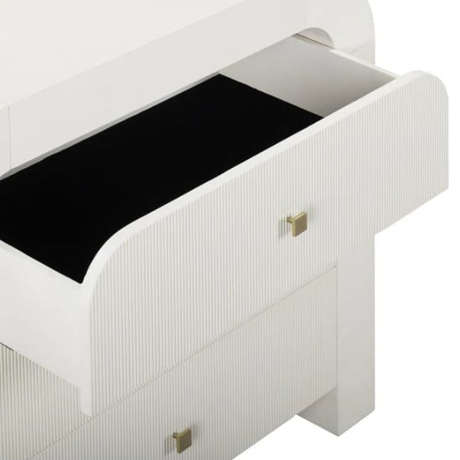 Drew Arched 3-Drawer Nightstands + Bedside Tables